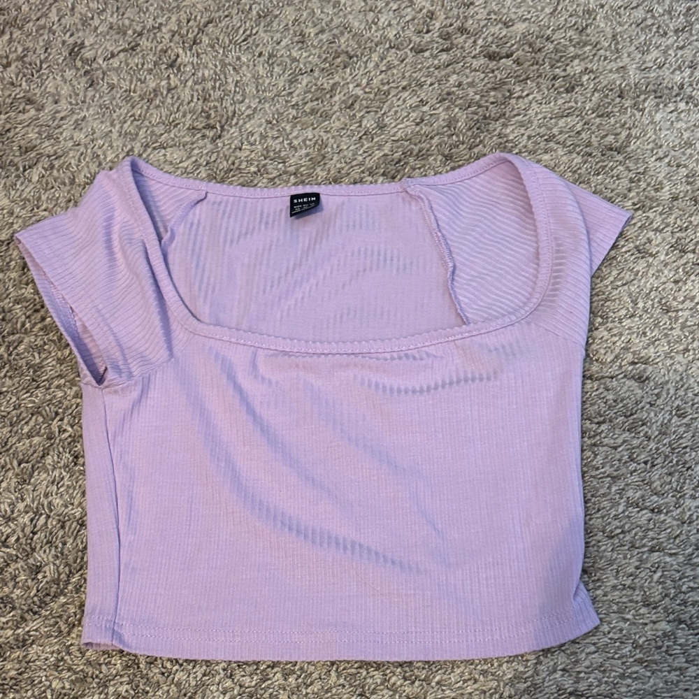 Divided Lilac Crop Top